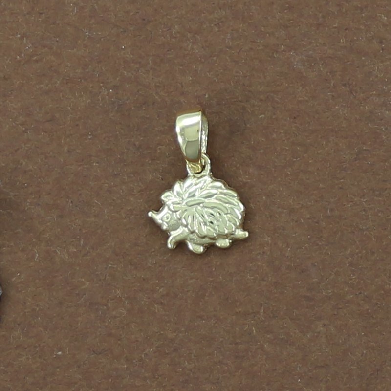Petit pendentif hérisson ou Niglo - Plaqué or