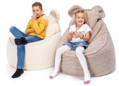 Furini Yogi Saccosekk Bouclé, Creme