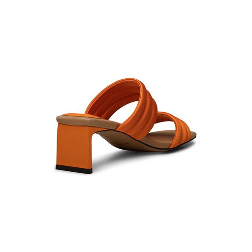Shoe The Bear Sylvi Højhælede Sandaler, Orange Satin, 41