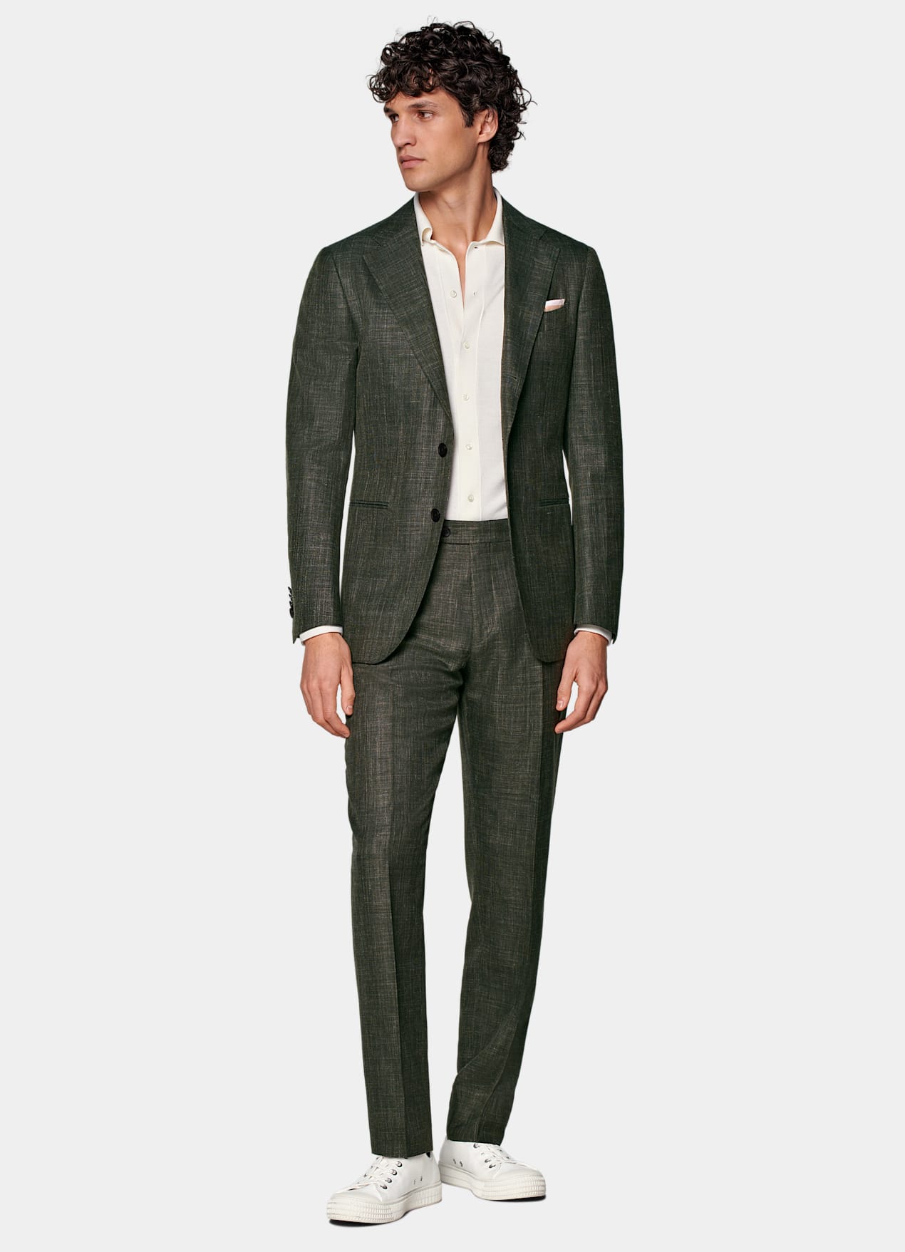 Costume Havana coupe Tailored vert foncé