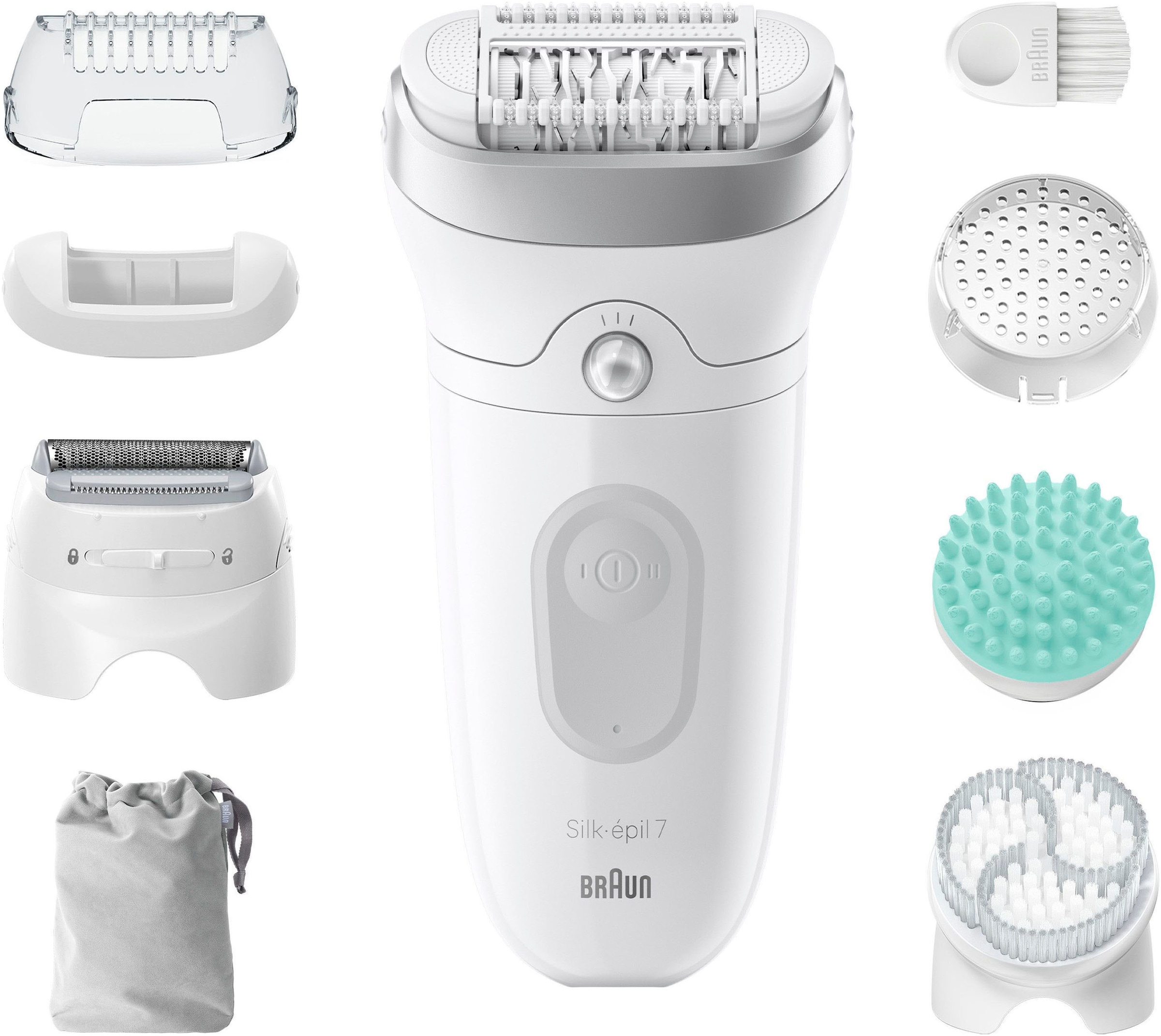 Braun Epilierer »Silk-épil SkinSpa 7 7-081« Rasier- & Trimmeraufsatz, Mini-Rasierer, Wet&Dry