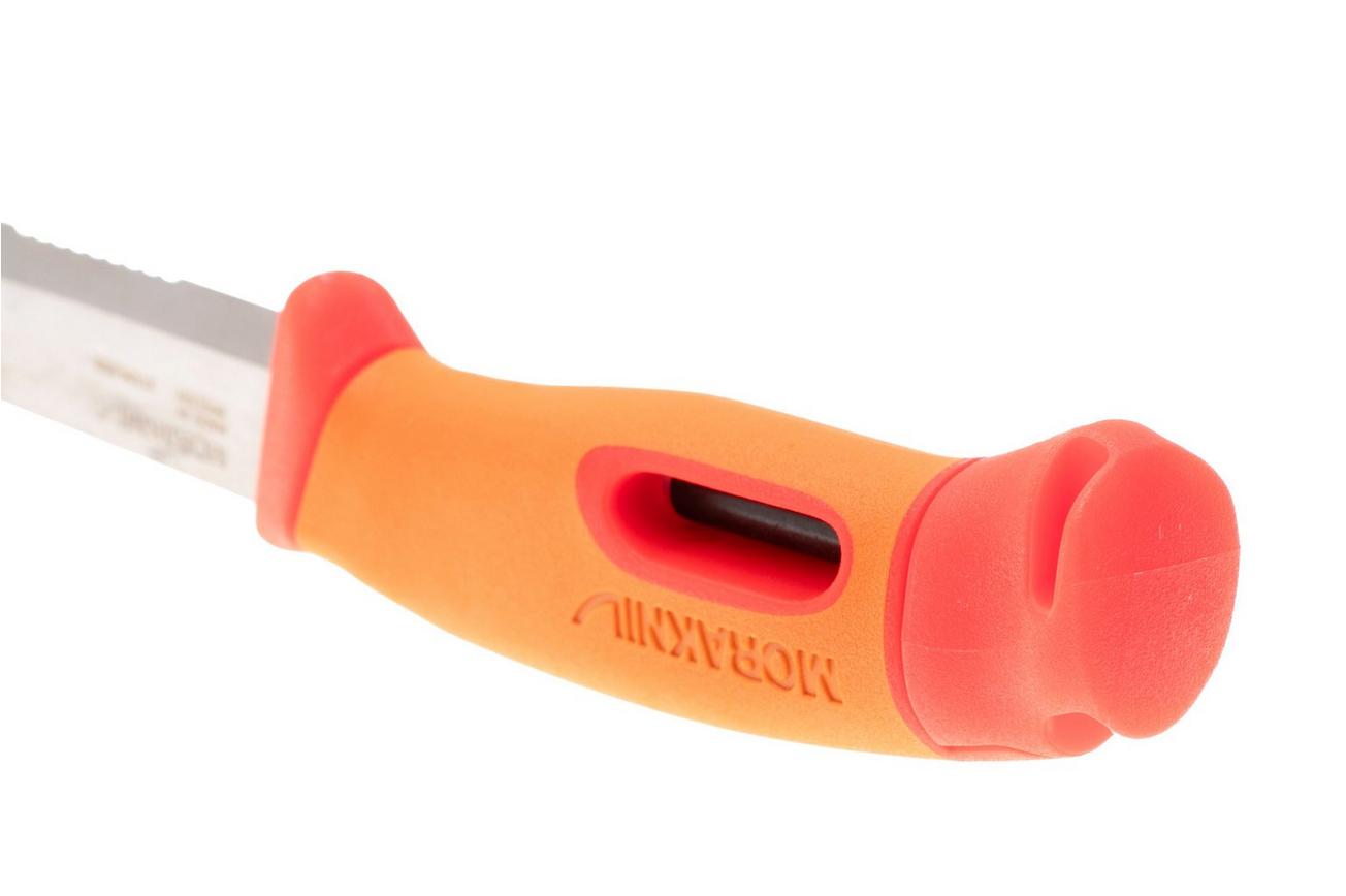 Morakniv Companion Spark Emergency (S) 14478 Orange/Red, bushcraftmes met firesteel, partially serrated