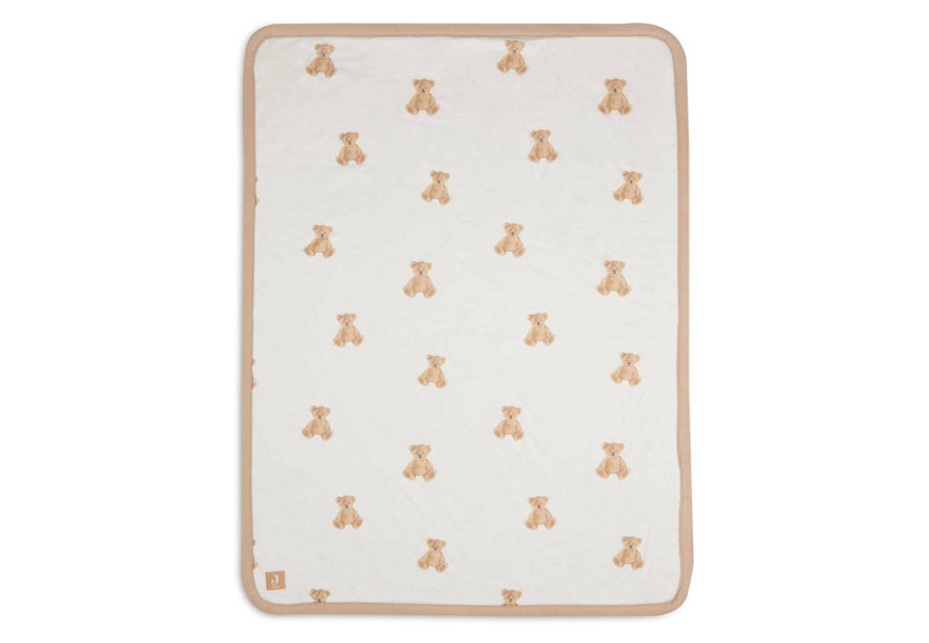 baby ledikantdeken fleece 100x150 cm Teddy Bear biscuit