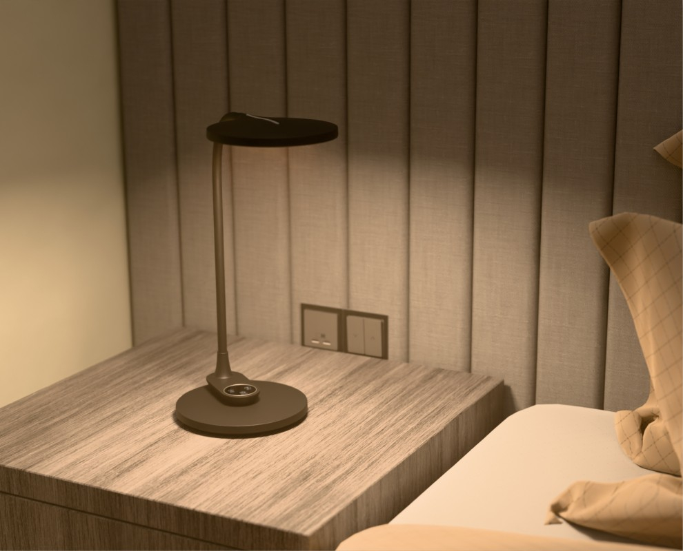 Horizon LED Tisch Leuchte Wand Lampe mit Schwanenhals (41-5011.127) - Schwarz
