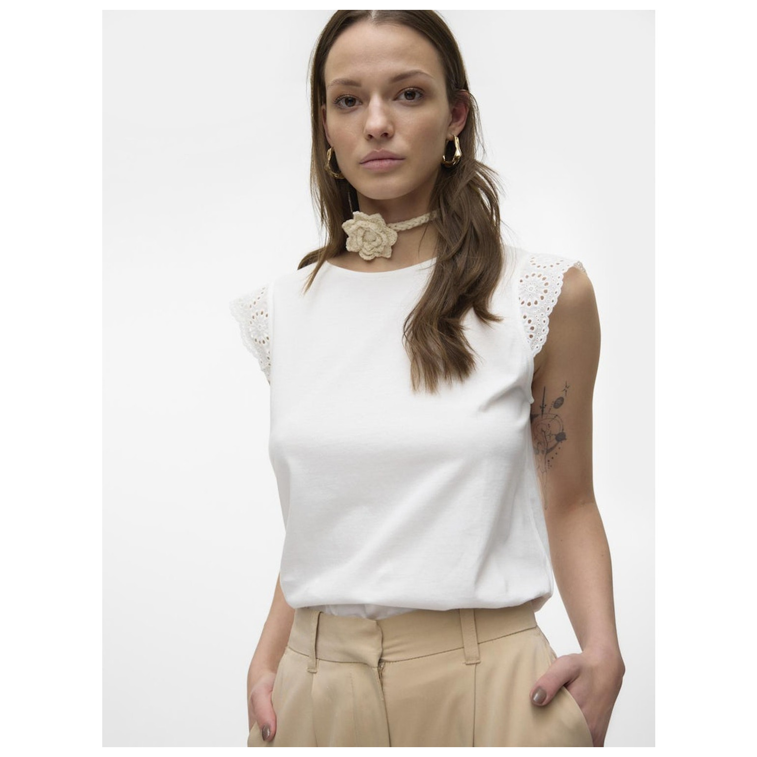 Vero Moda VMEMILY SL GATHERING TOP JRS N
