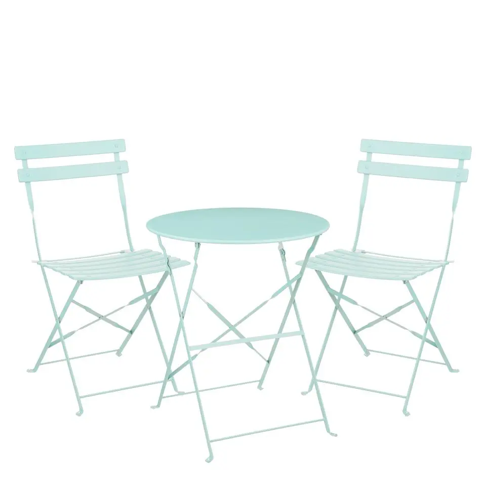 Mica Decorations Laurence Bistro Set - Set of 3 - Metaal - Lichtgroen