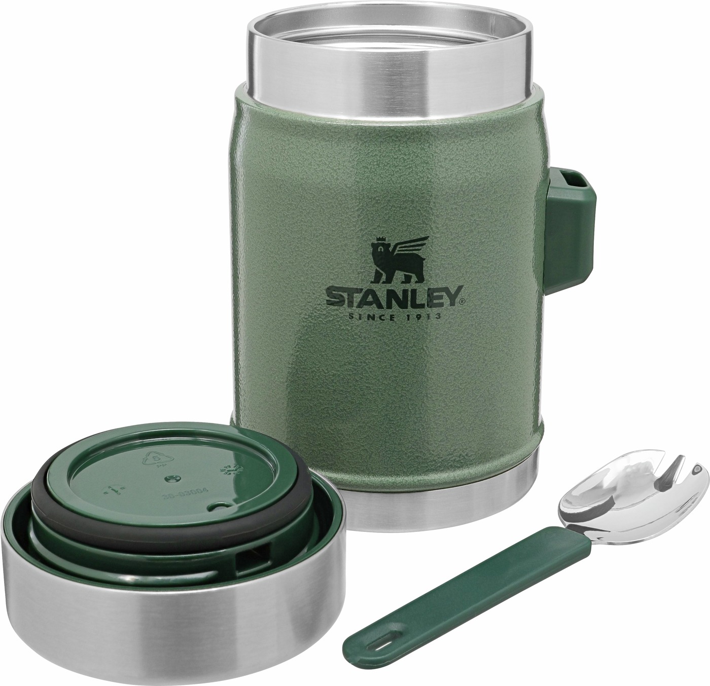 Classic Mattermos Med Skje - 0.4 Liter Hammertone Green
