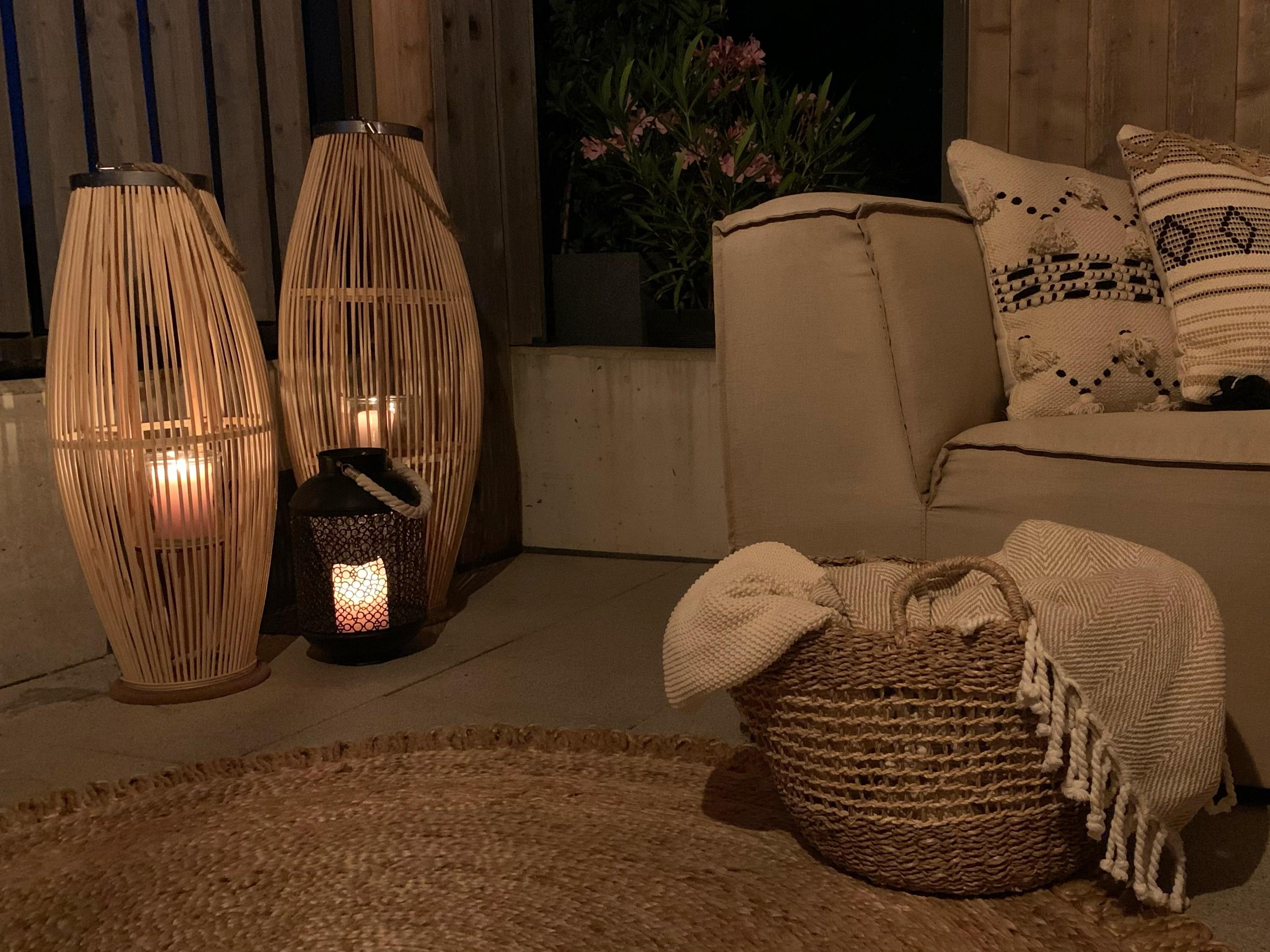 Lantaarn TAHITI Bamboehout 72 cm Natuurlijk