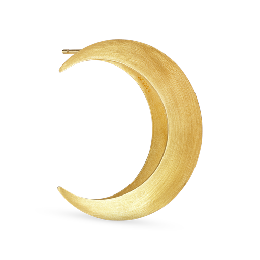 Jane Kønig Massiv Half Moon Ørering, Gold Plated