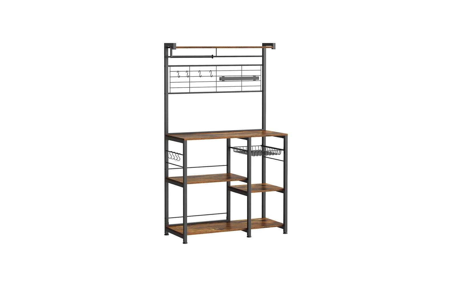 Küchenregal 90 cm x 167.3 cm, Braun/Schwarz<br>Küchenorganizer