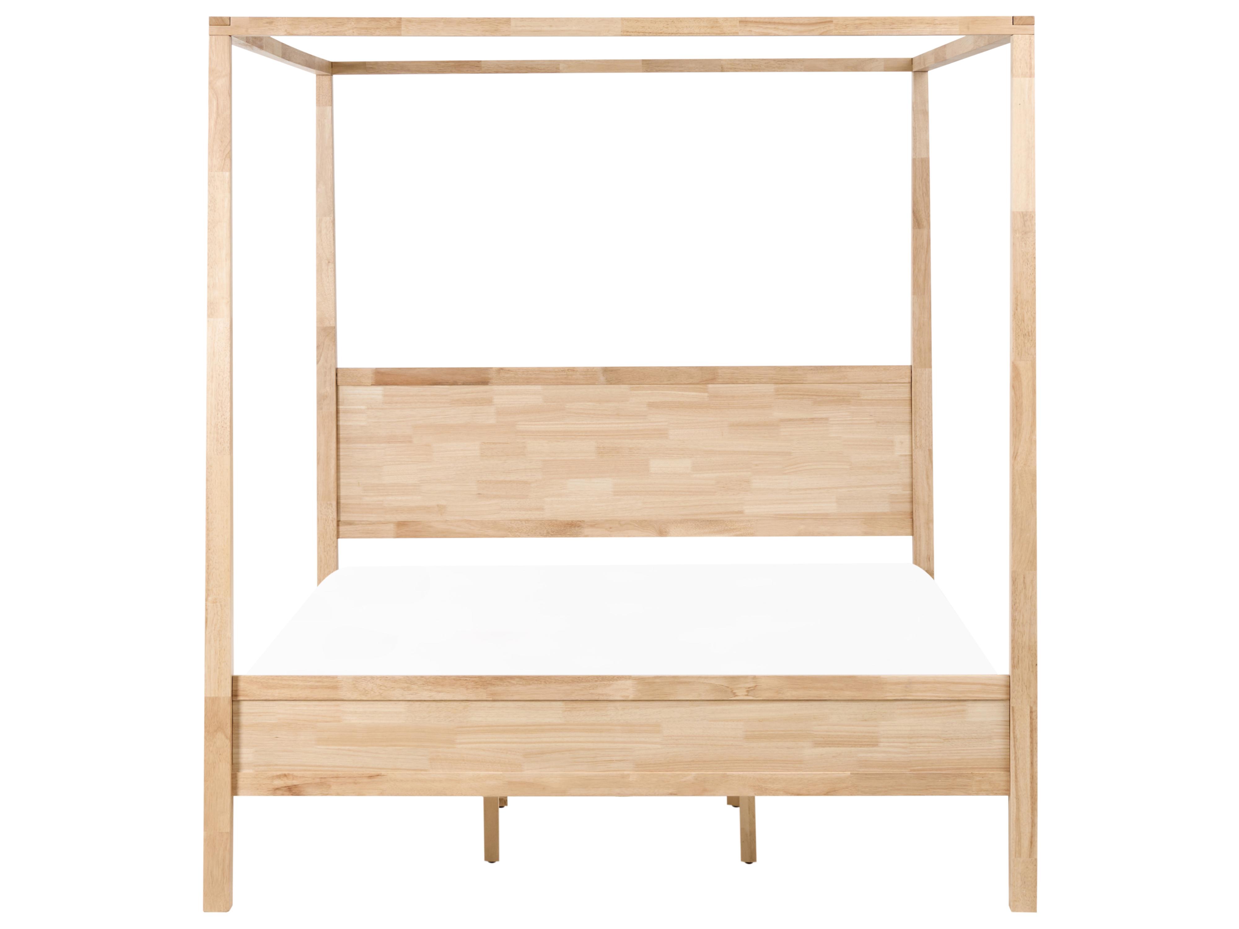 Hemelbed Hout HAUTERIVES 180 x 200 cm Lichtbruin
