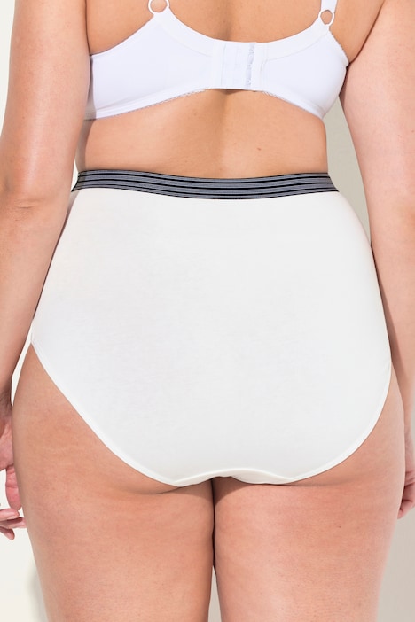 Maxi-Slips, 2er-Pack, HighWaist, Ringelbund