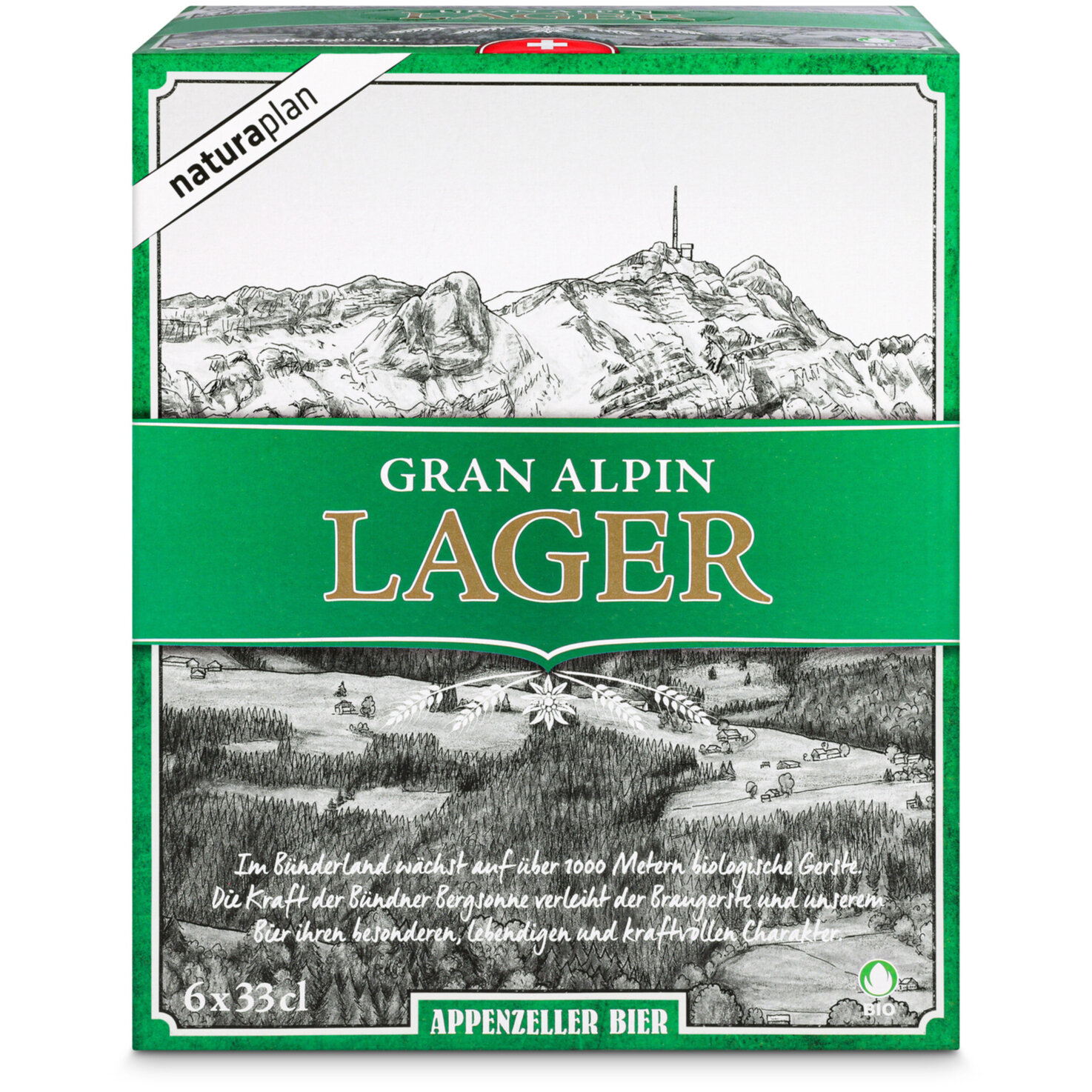 Naturaplan Bio Gran Alpin Lager Bier 6x33cl -198cl