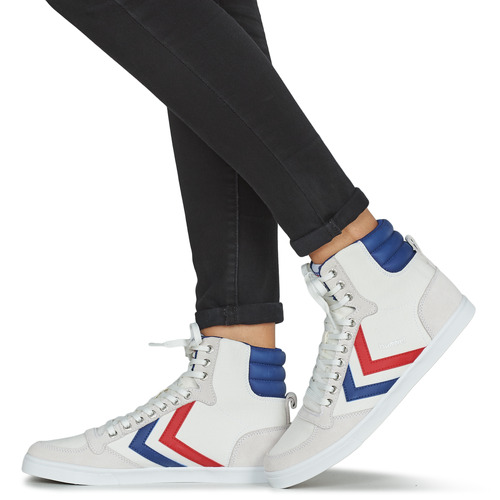 hummel - SLIMMER STADIL HIGH - Blanc / Bleu / Rouge