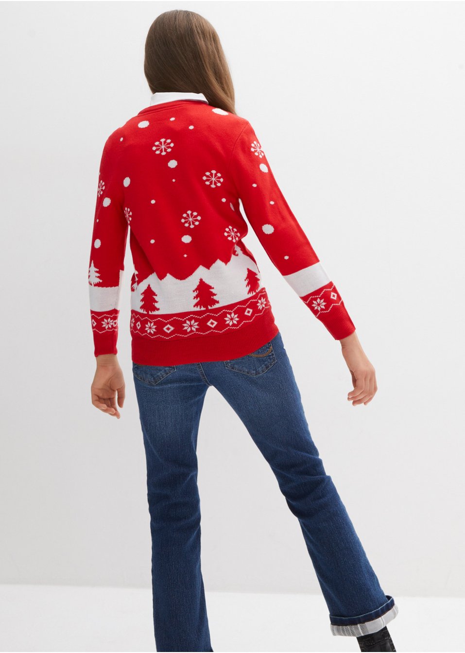 Pull en maille enfant avec motif de Noël