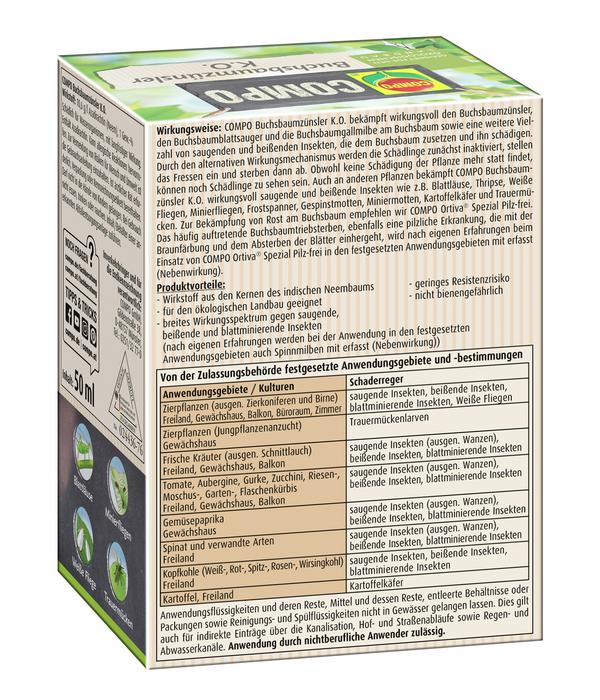 COMPO Buchsbaumzünsler K.O., flüssig, 50 ml