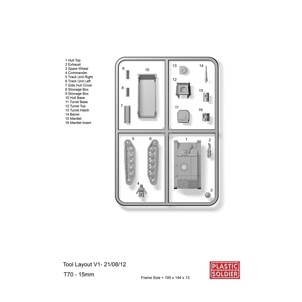 15mm Russian T70 Tank
