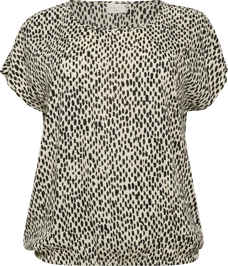 Kaffe Curve KCjenny Top Turtledove/black graphic dot