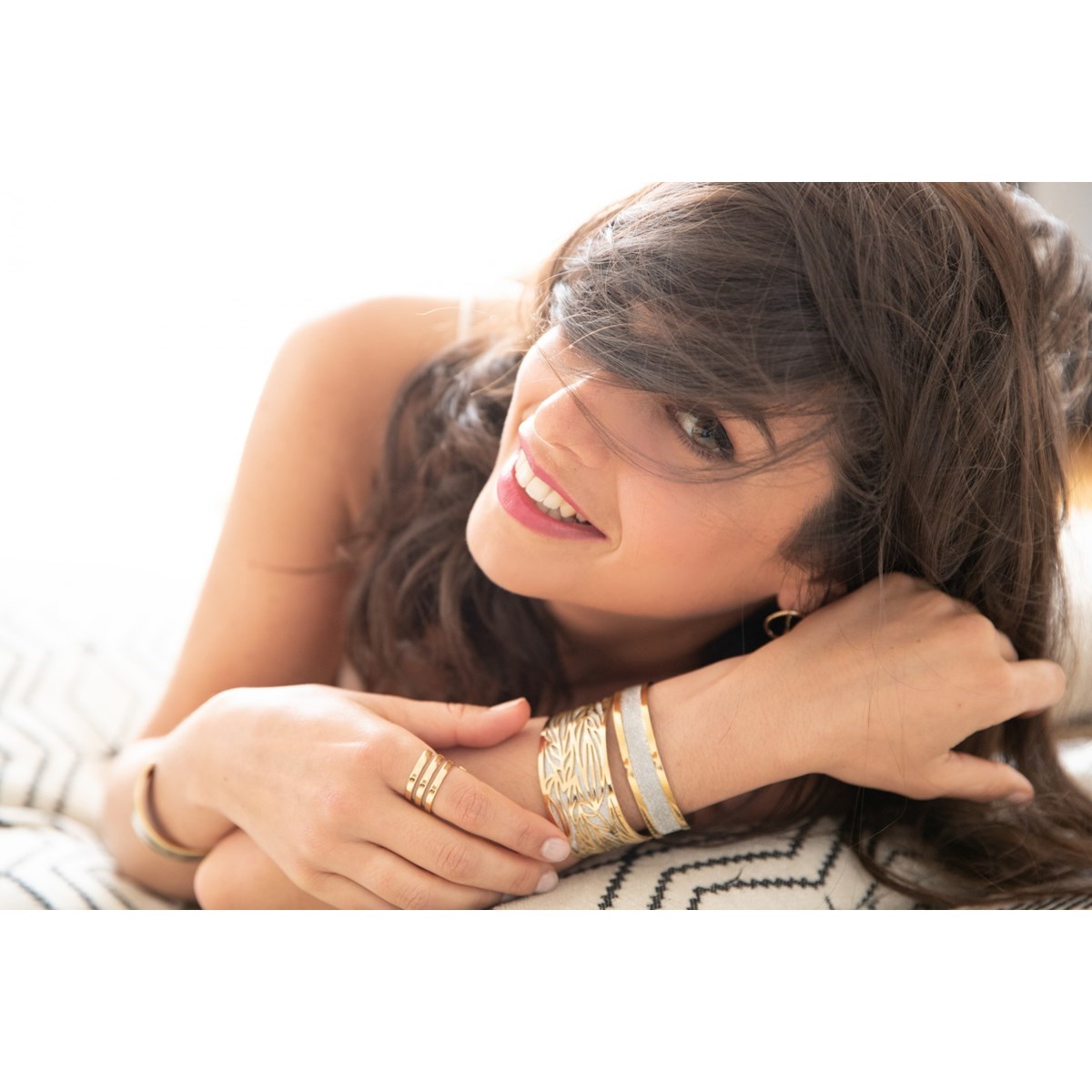 Bague en Acier 316L - jaune brillant