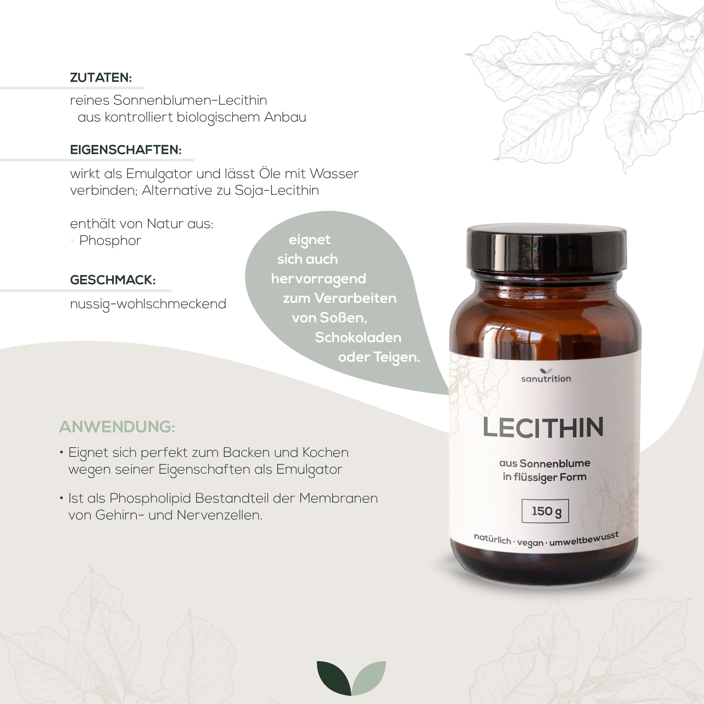 Sanutrition® - Lecithin aus Sonnenblume (flüssig)
