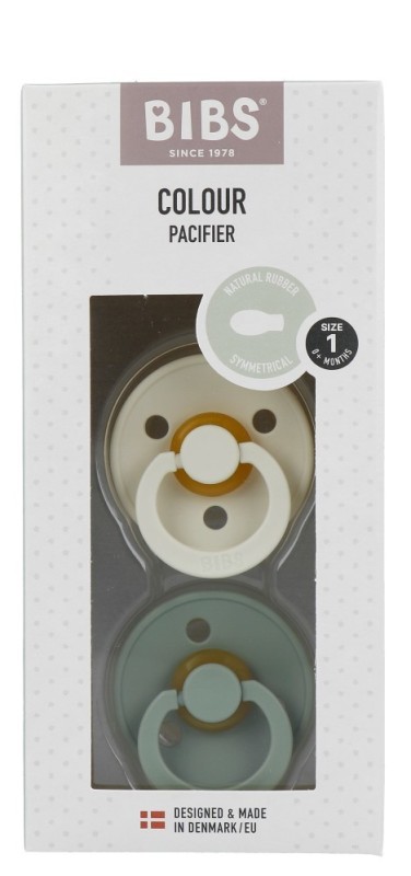 bibs Fopspeen 1 Maat Symmetrisch Ivry/Sage 2 Stuks