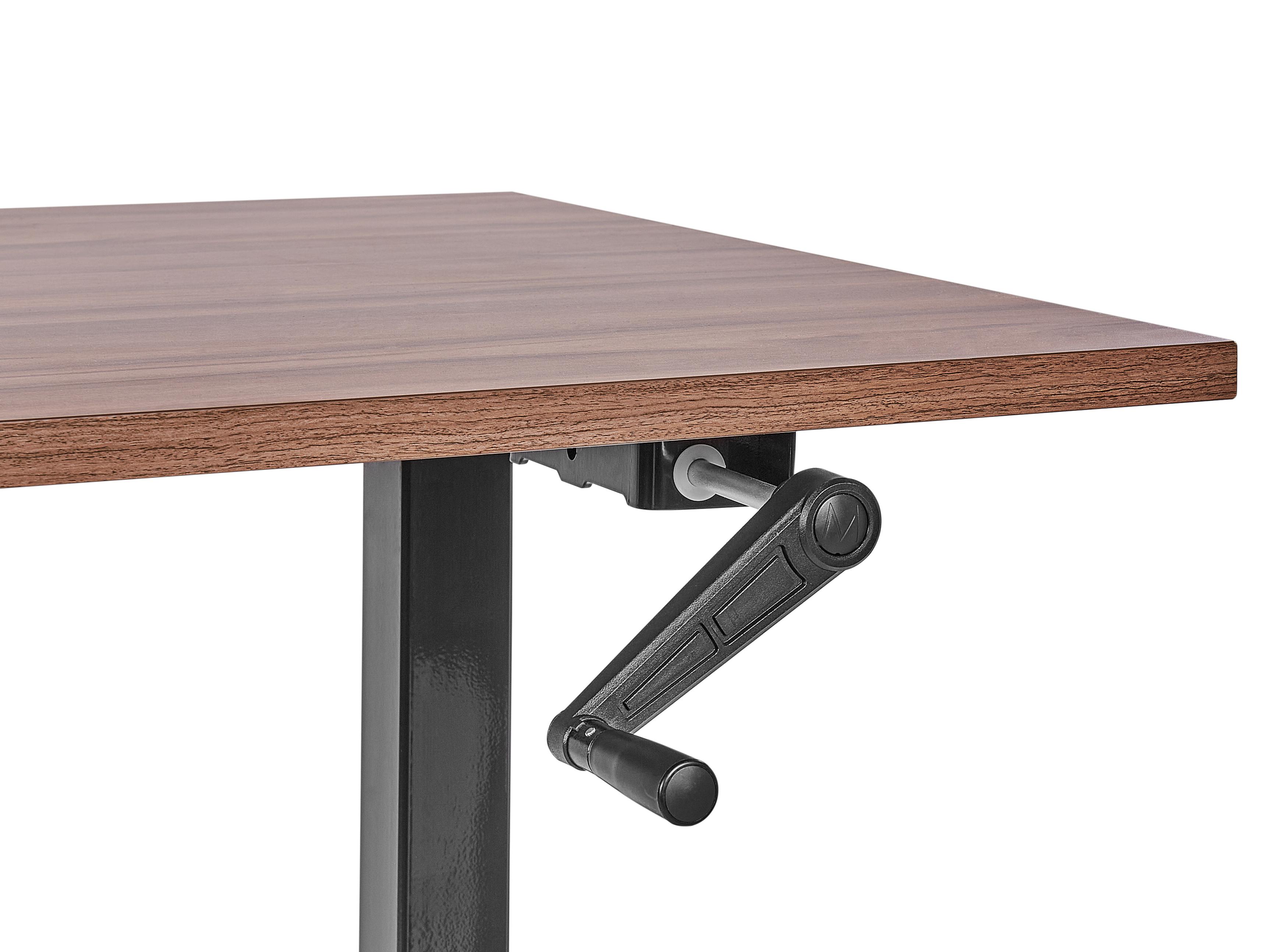 Handmatig verstelbaar sta-bureau DESTINES Bruin/zwart 160 cm 72 cm
