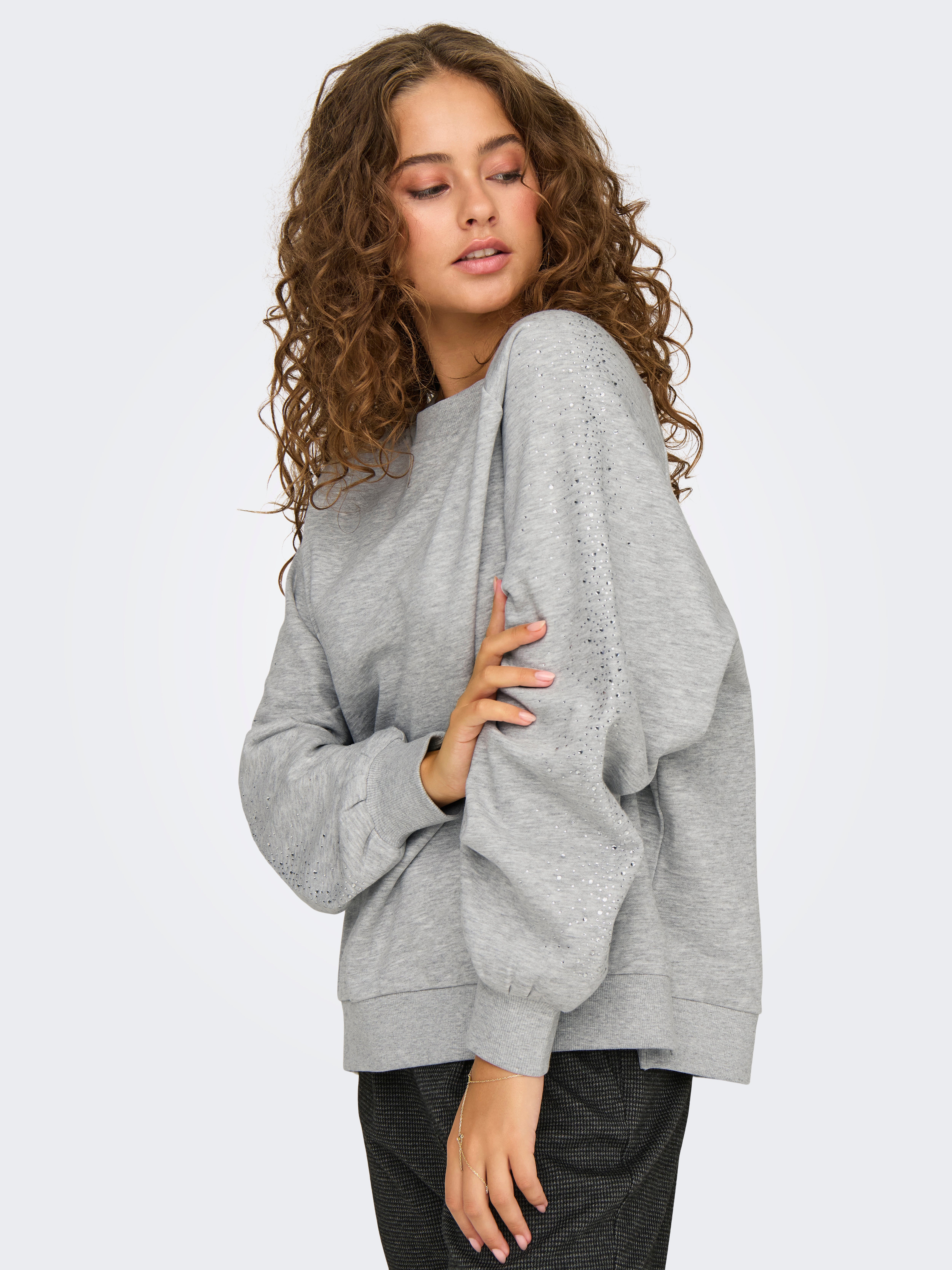 ONLZENNA Sweatshirt Light Grey Melange