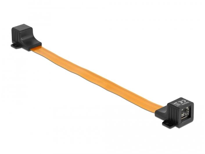 Delock Fensterdurchführung RJ45 FPC, 30 cm 1 Stück RJ45 FPC (Flexible Printed Circuit) Fensterdurchführung 30 cm