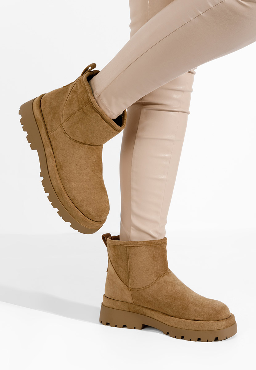 Bottines doublées femme chameau Tenderly