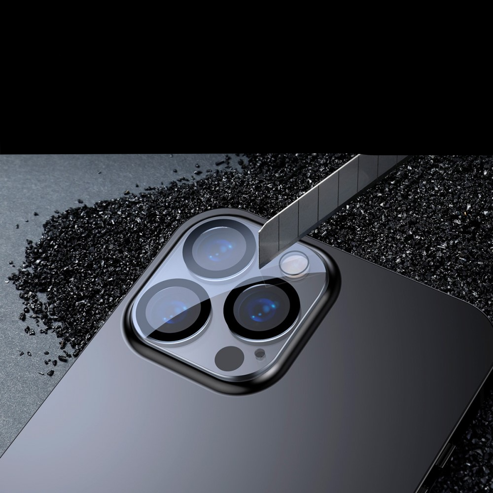 (2er Set) iPhone 13 Pro / iPhone 13 Pro Max Kamera Objektiv Protector Vollschutz Panzer Glas - Transparent