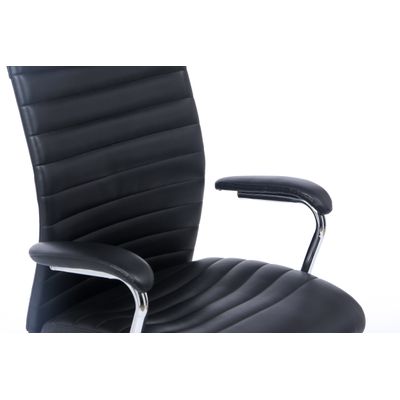 Fauteuil de bureau BRISTOL - accoudoirs fixes - noir