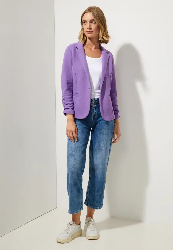 Basic Blazer mit Raffungen - lupine lilac