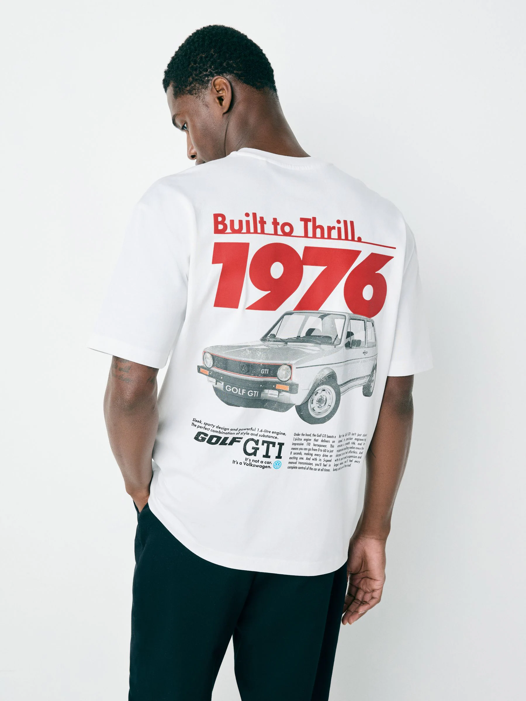 Wit - Hot Hatch T-shirt met autoprint