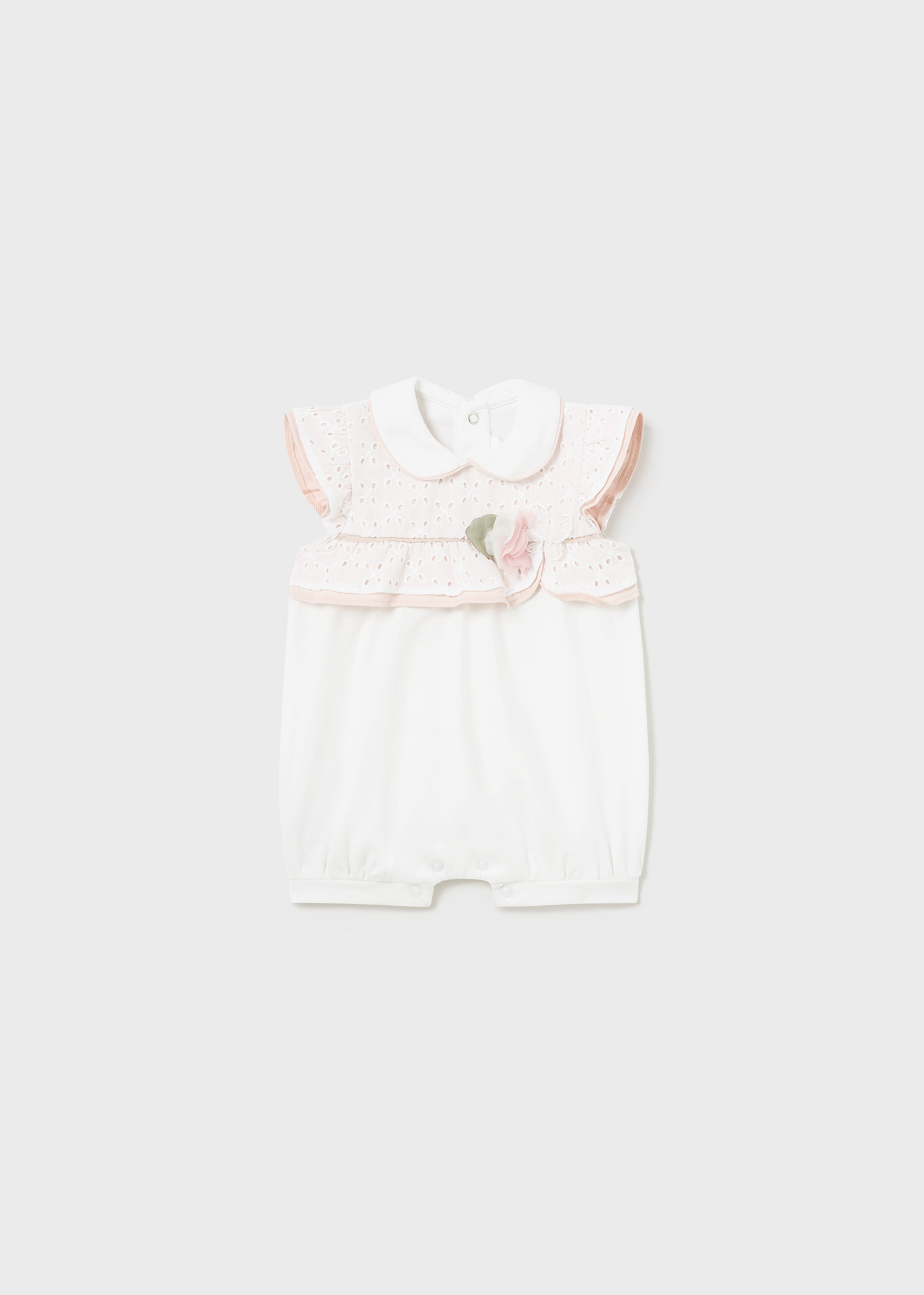 Macacão de bebê recém-nascido Lullaby Better Cotton com gola