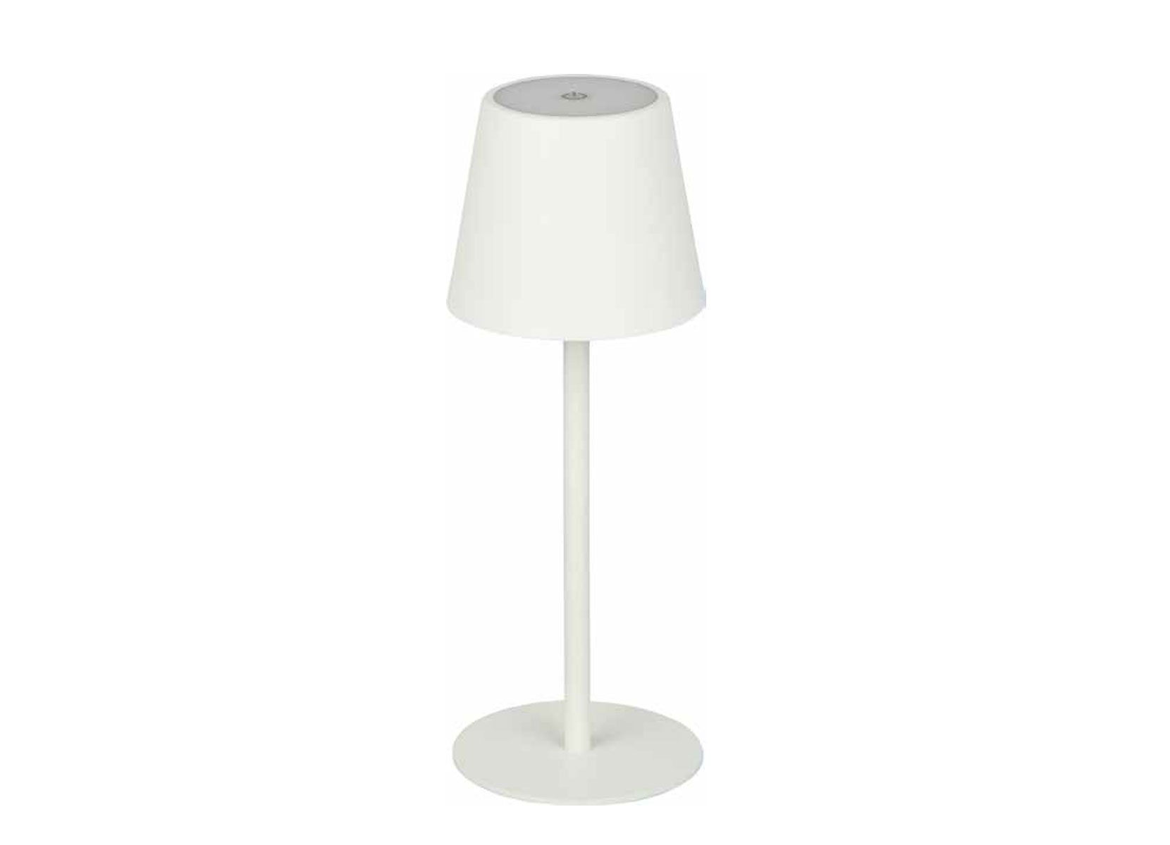 Metall-Bistroleuchte dimmbar 11x30cm 52 LEDs Warmweiß Weiß