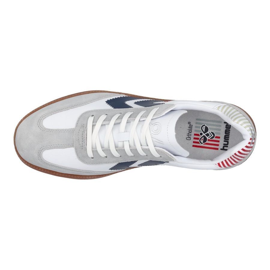 Hummel Chaussures Coupe du Monde 1986 - Gris/Blanc/Bleu
