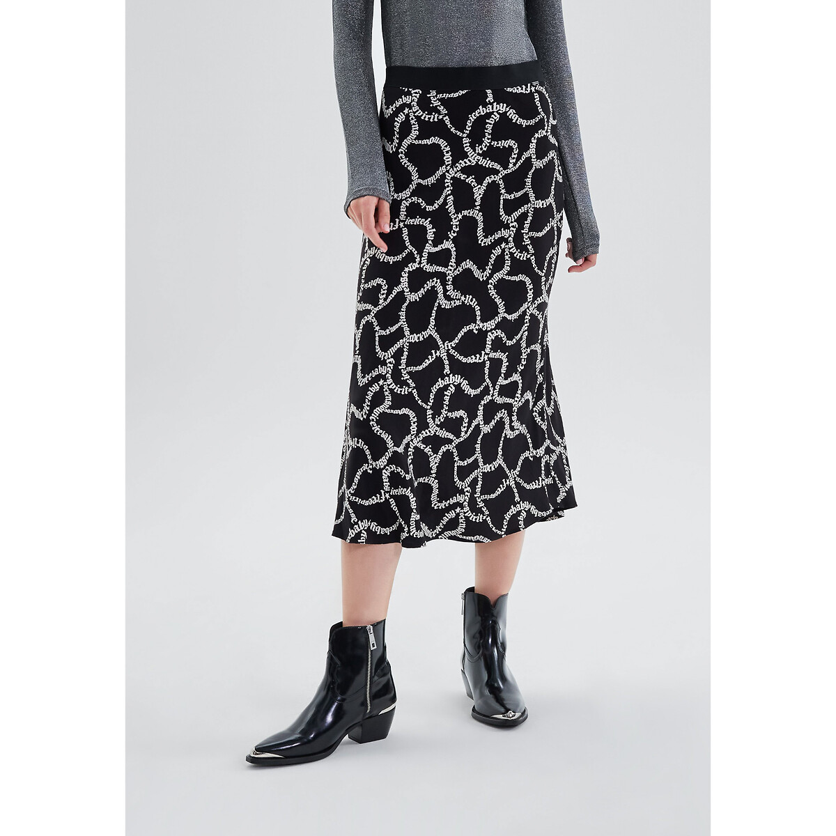 IKKS<br>Saia longa estampada