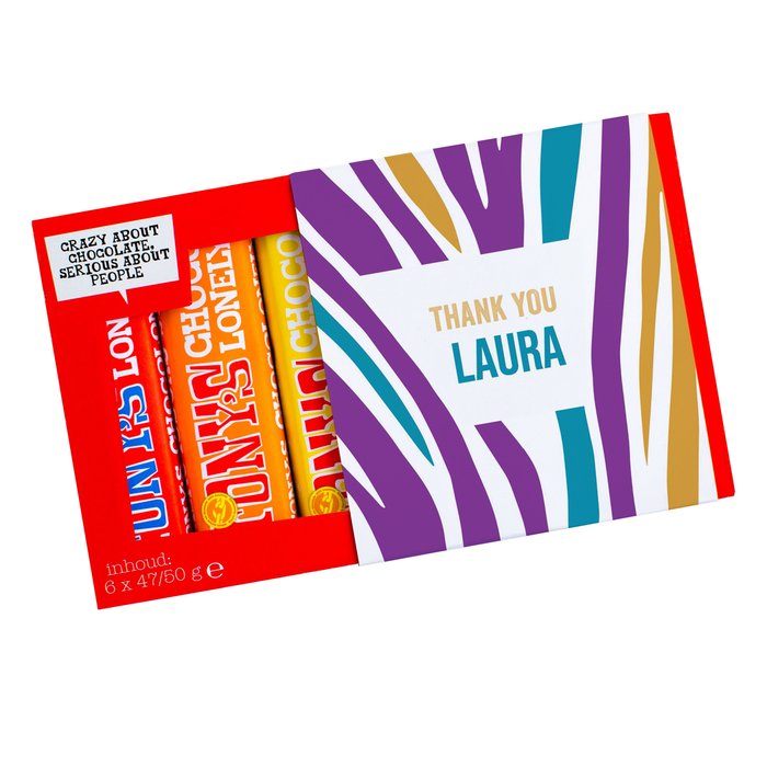 Tony’s Chocolonely | Proeverijtje  | Bedankt met eigen naam | 300g