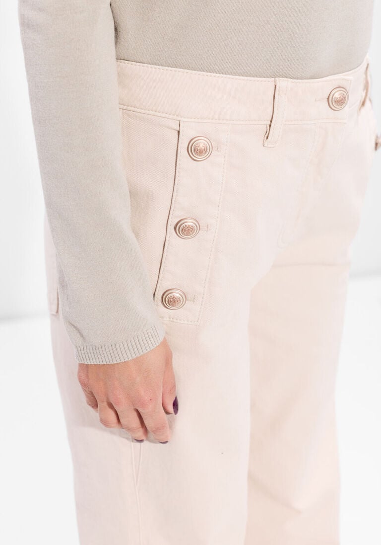 beige luisa cerano wide jeans 628811/3675