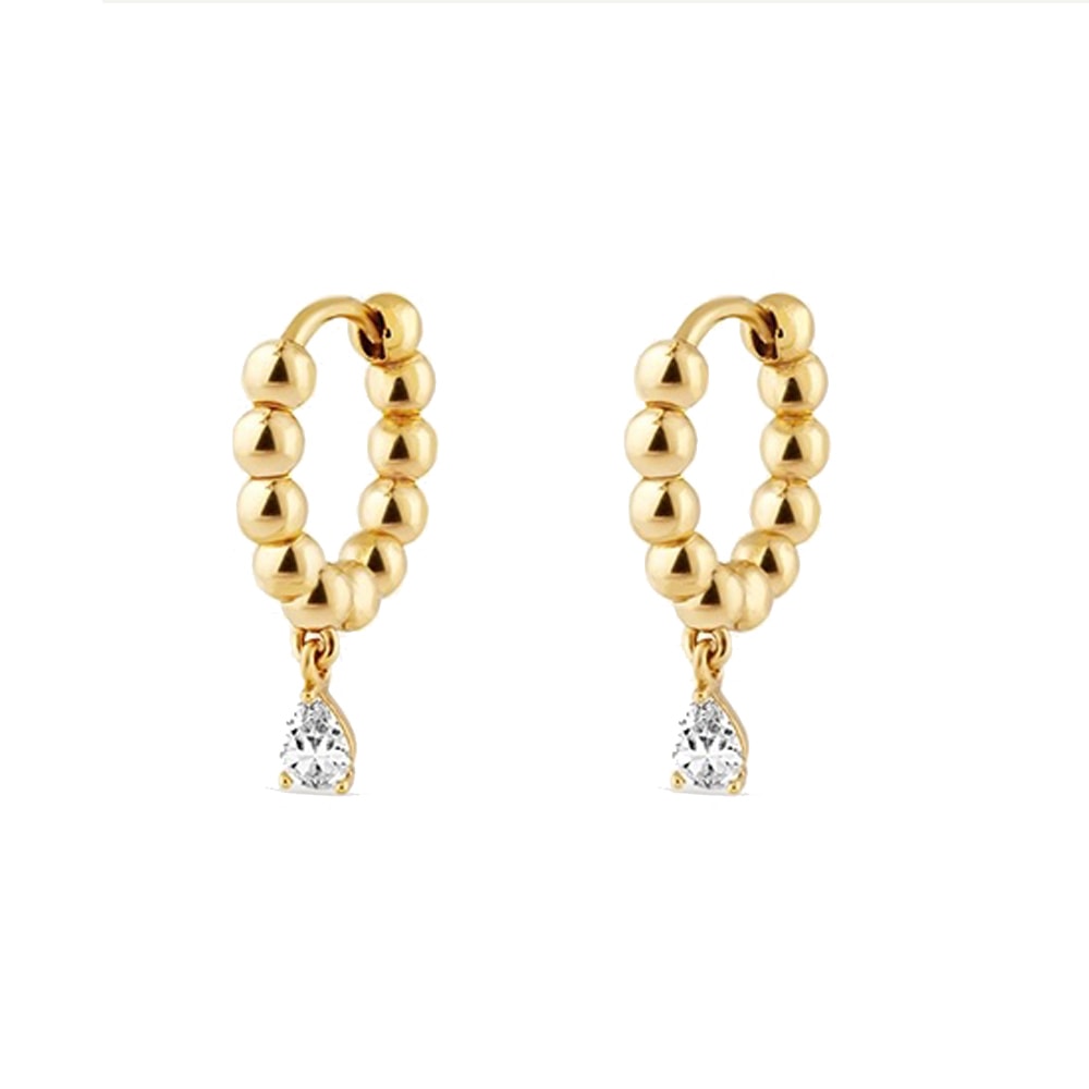 Boucles d'oreilles - Cassis créoles - Laiton doré or 1 micron