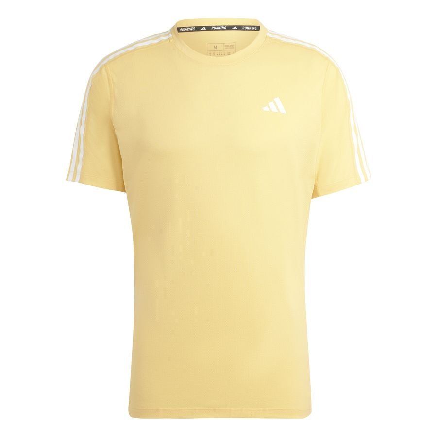 adidas T-shirt Running Own The Run 3-Stripes - Jaune