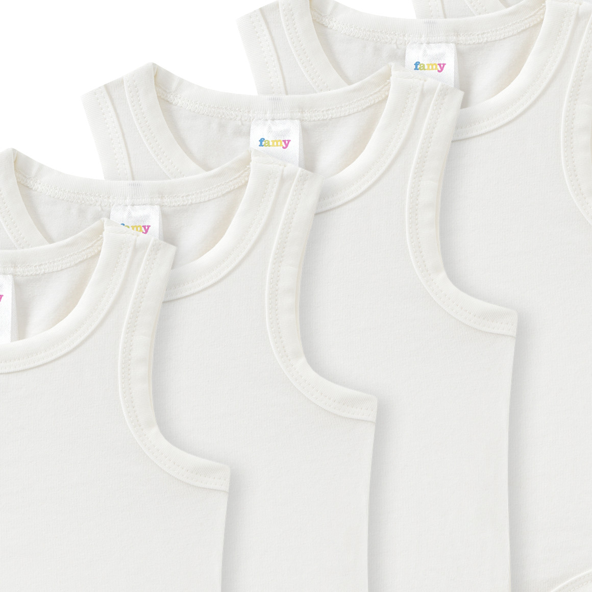 Famy 5 Baby Bodys in Unifarben weiss