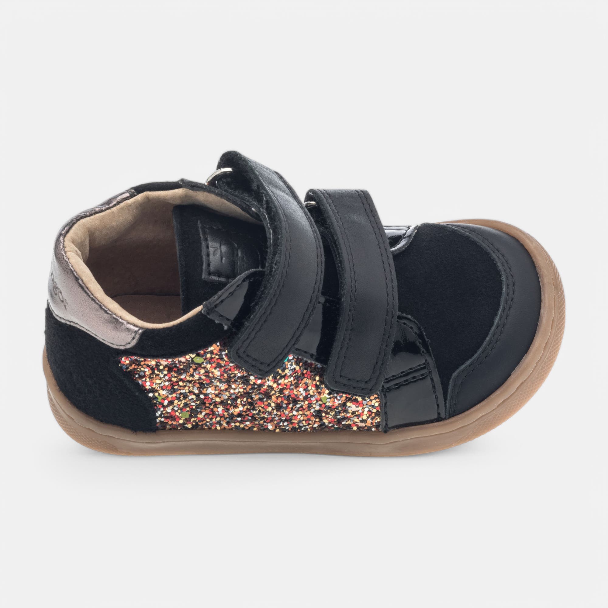 Baskets hautes Bébé fille en cuir noir
