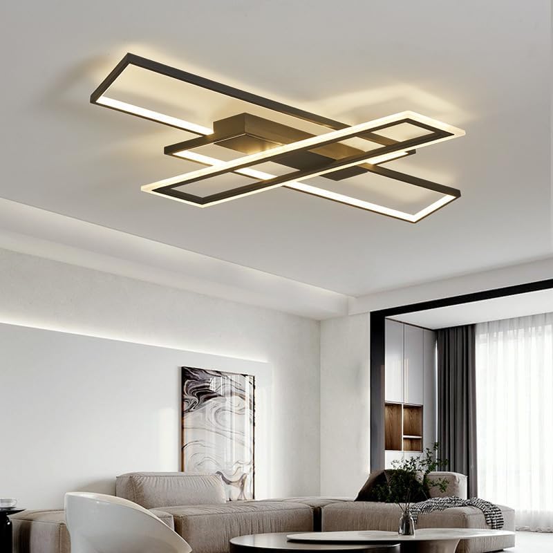 60cm Modern LED Deckenleuchte Dimmbare RGB Farbwechsel Deckenlampe mit Fernbedienung, Smart APP Steuerung, Timing & Memory Funktion, 64W Groß Wohnzimmerlampe für Schlafzimmer Kinderzimmer Büro Lampe
