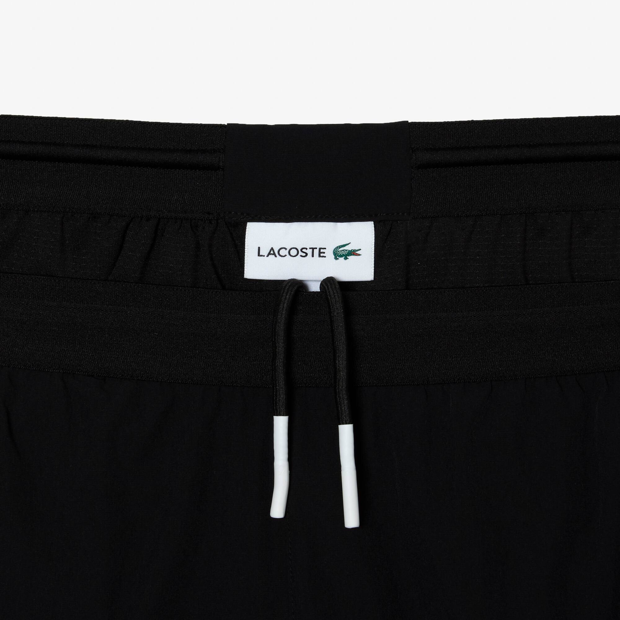 Herren LACOSTE Badehose aus recyceltem Polyamid mit Colourblock Badebekleidung - Schwarz - Lacoste - Herren