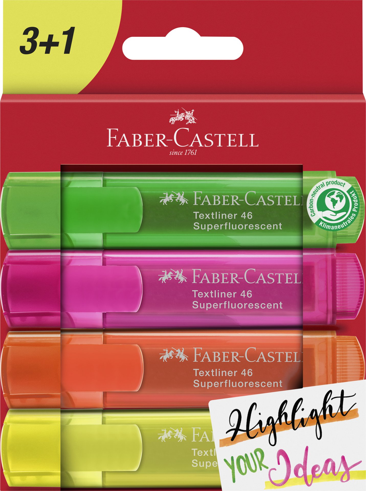 Faber-Castell Textmarker 46 Superfluorescent Set
