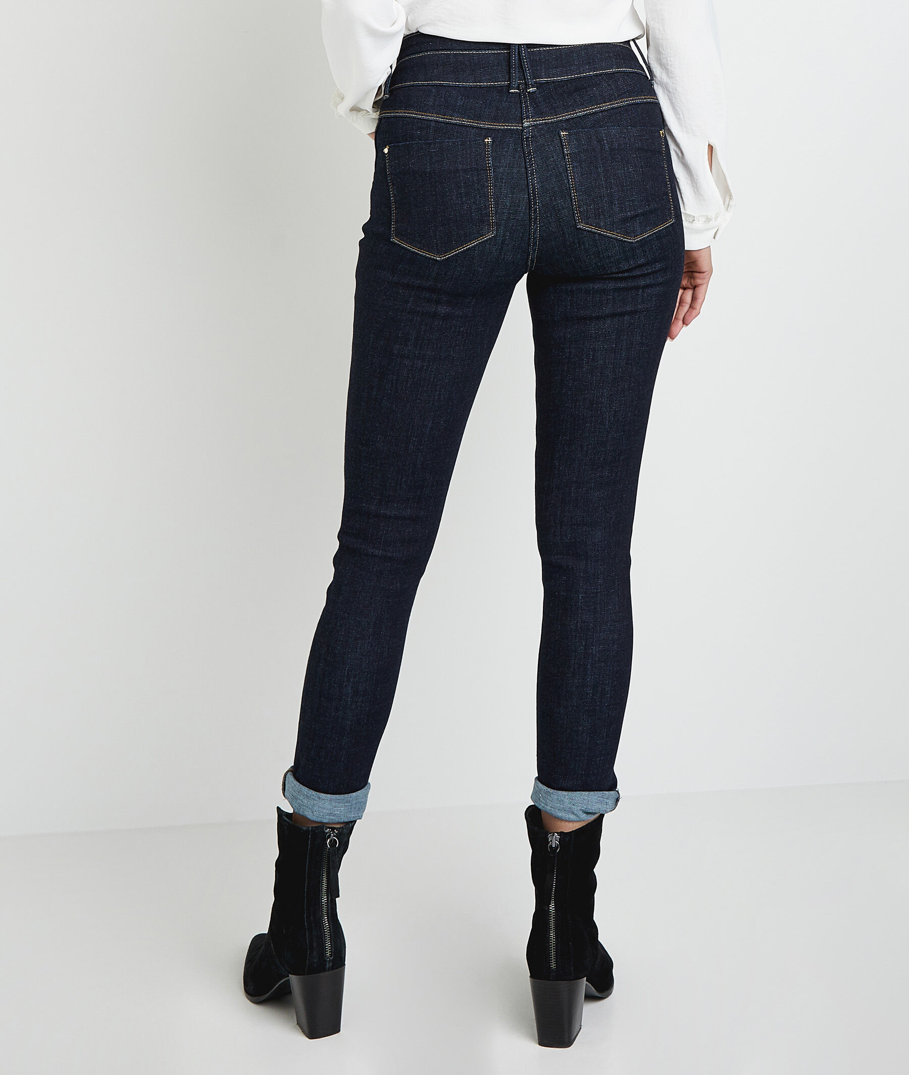 Jean raccourci taille haute HANOI femme - BRUT