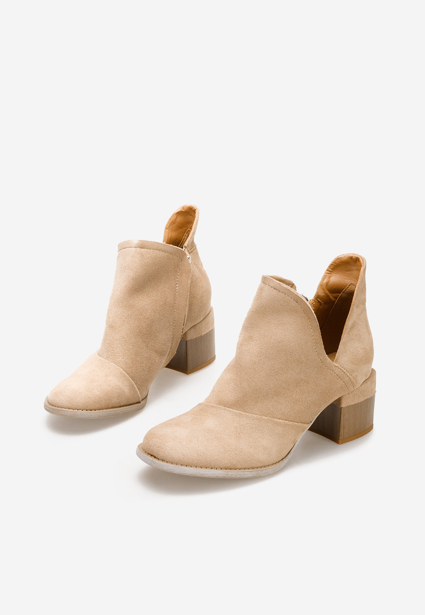 Bottines à gros talon kaki Nivana