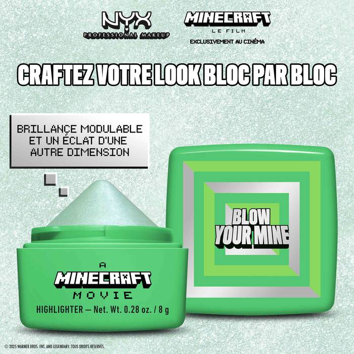 MINECRAFT , LE FILM HIGHLIGHTER CRÈME