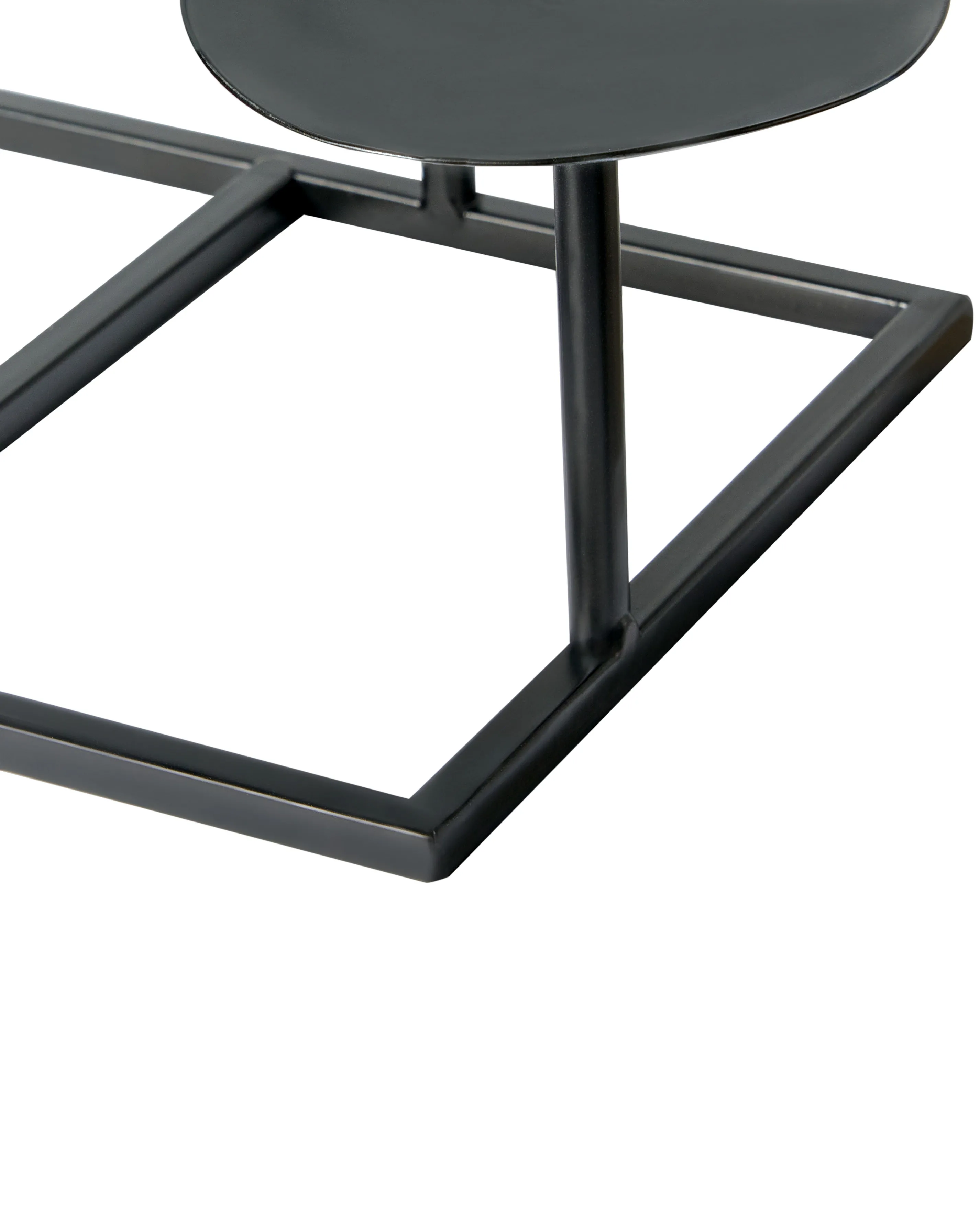 Kaarshouder LAMEGO Metaal 23 cm Zwart